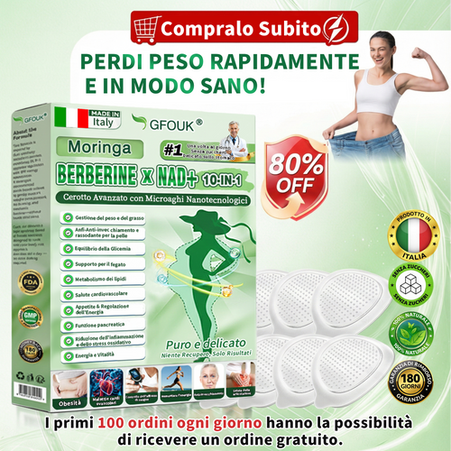 👩‍⚕️ Store Ufficiale |👨‍⚕️🌈GFOUK® Moringa · Berberina × NAD+ Cerotto avanzato 10-in-1 con microneedle nano  🕒 Solo una volta al giorno ✨ Cambiamenti visibili già in 7 giorni